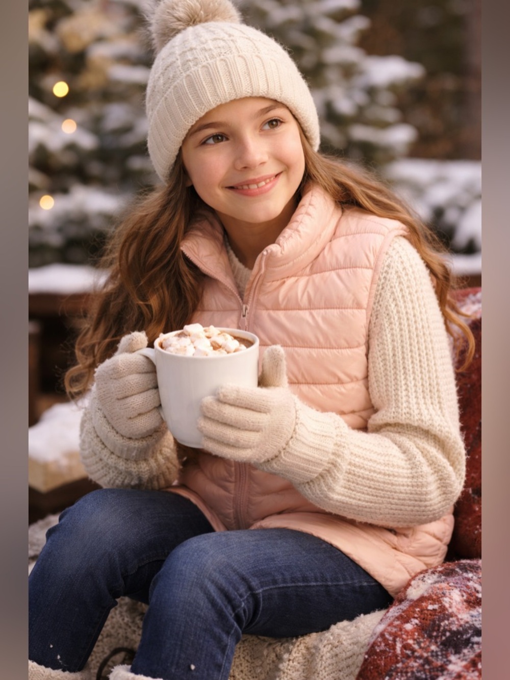 Copper Key- Girls Puffer Light pink vest size XL